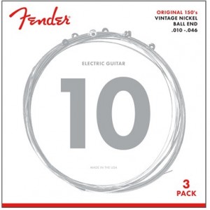 Fender Original Pure Nickel 150 Guitar Strings - 3-Pack