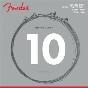 Fender Classic Core Electric Guitar Strings, Nickel-Plated Steel, Bullet Ends