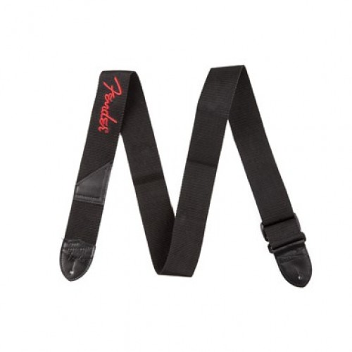 Fender® Black Polyester Logo Straps