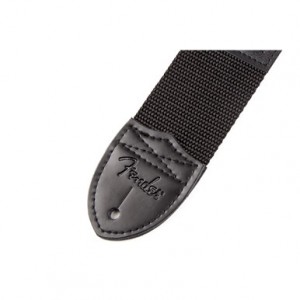 Fender® Black Polyester Logo Straps