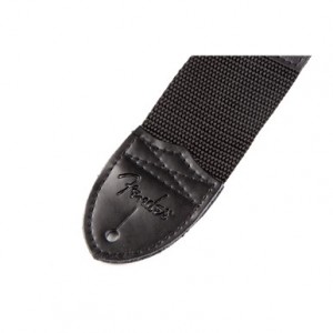 Fender® Black Polyester Logo Straps