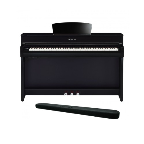 Yamaha CSP-255 B Digital Piano With Bench With Yamaha Sound Bar SR-B20A Black