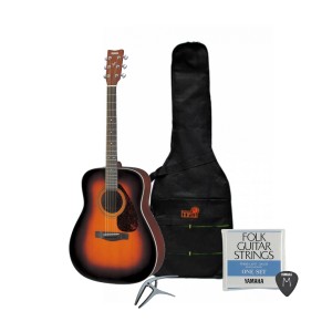 Yamaha F370 TBS Acoustic Folk Guitar - Tobacco Brown Sunburst with Case, Capo, String and Pick