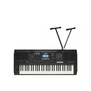 Bundle - Yamaha PSR-E473 61-key Portable Keyboard With Stand And Adapter