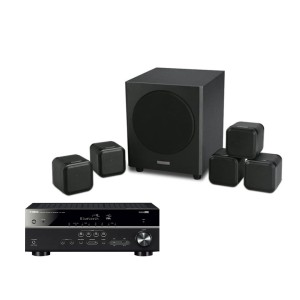 Combo - Yamaha RX-V385 AV Receiver   Mission M-CUBE SE 5.1 Sound System