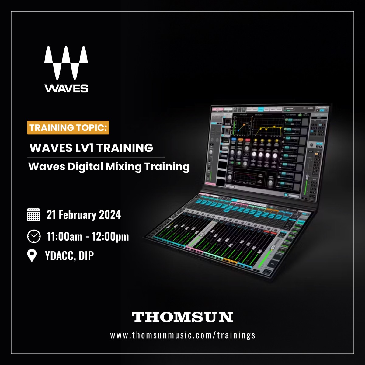 Training on Waves LV1 digital Mixing Console