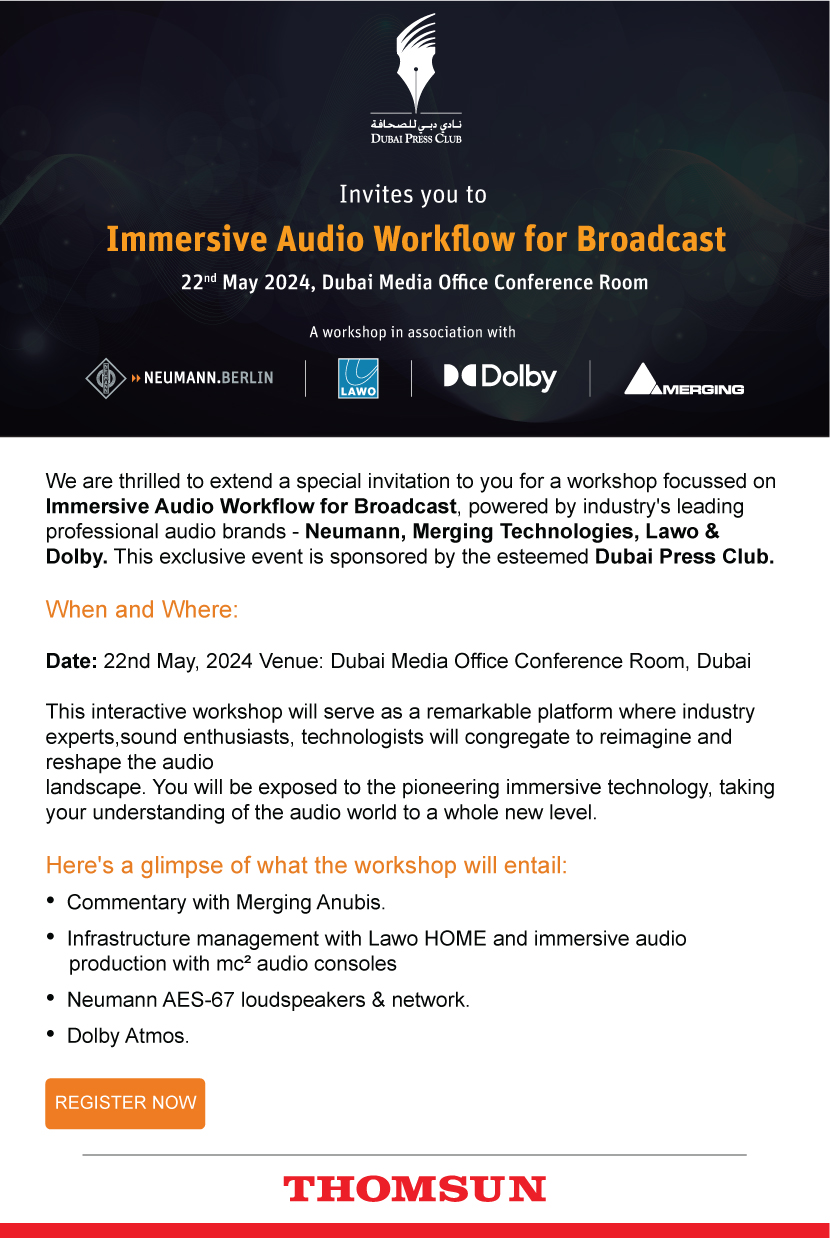 Immersive Audio Workflow for Broadcast