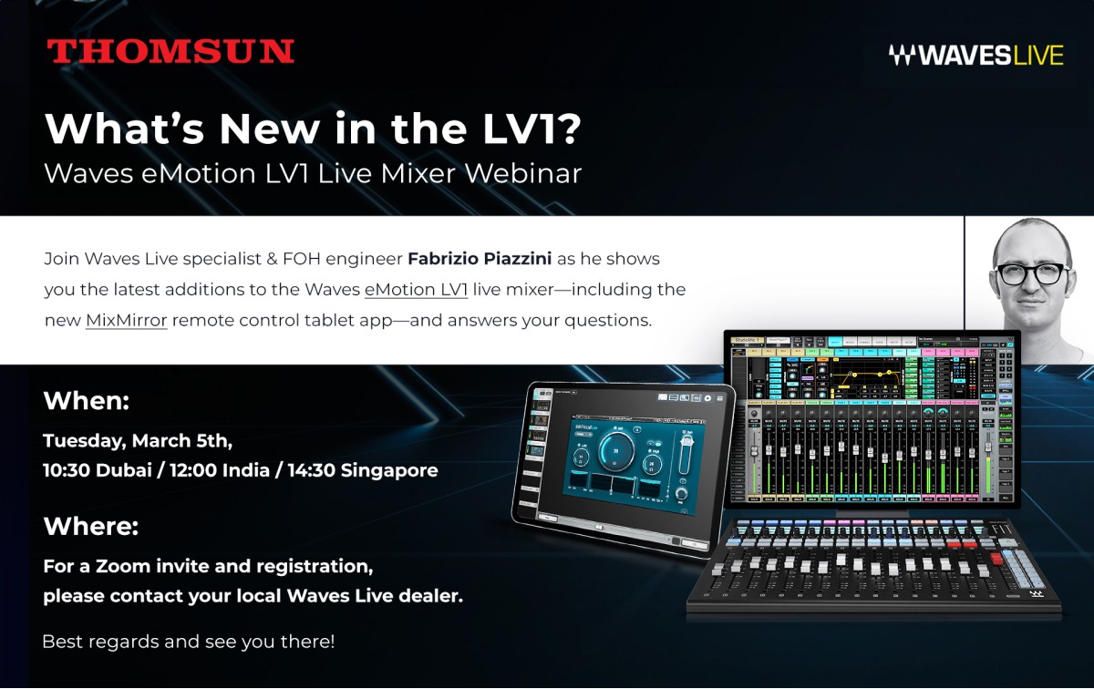 Waves eMotion LV1 Live Mixer Webinar