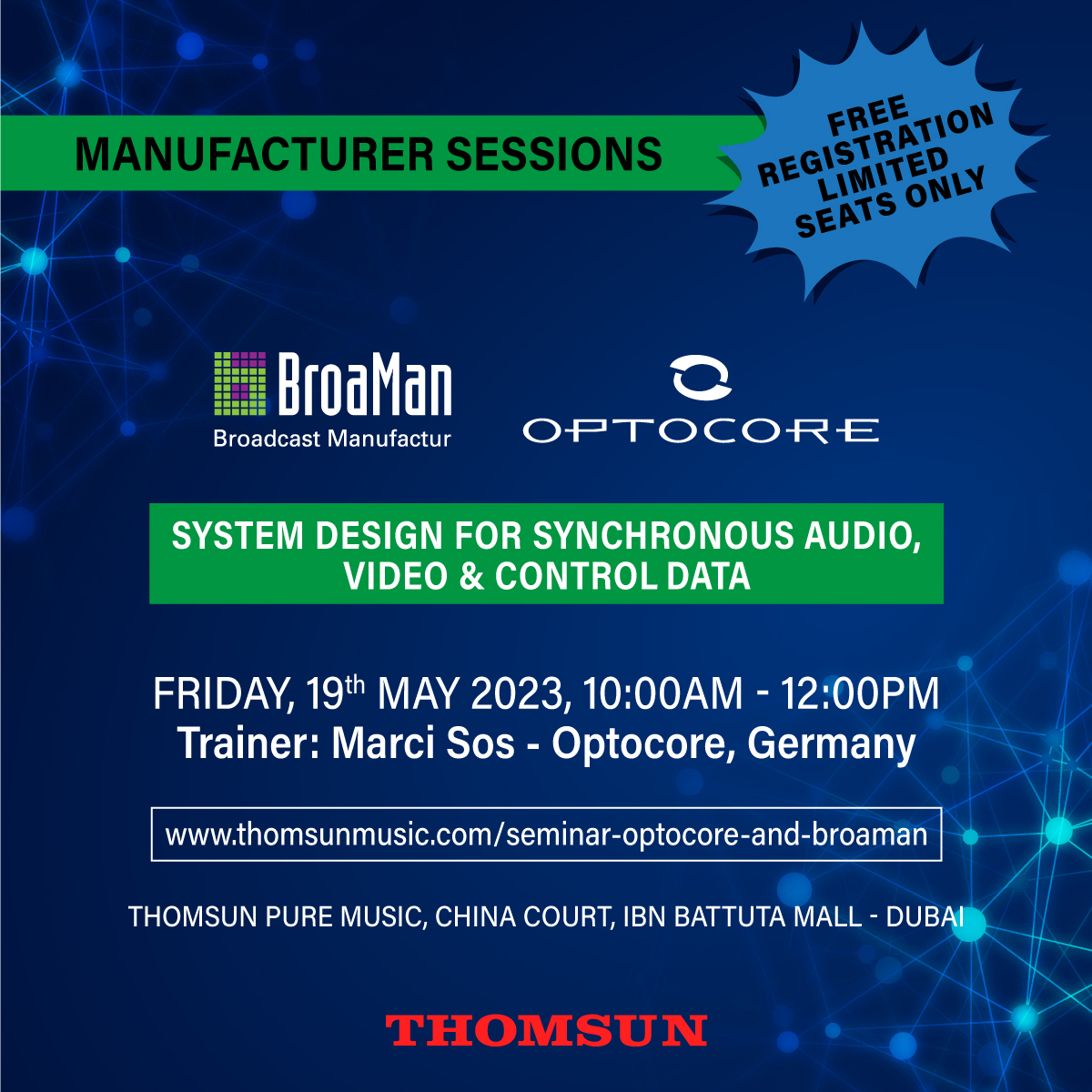 Seminar in System Design for Synchronous Audio, Video & Control Data by OPTOCORE & BROAMAN