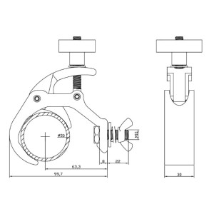 Fantek FK350 Aluminium Lighting Clamp 50kg