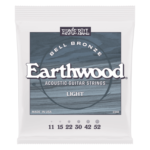Ernie Ball P02348 Light Earthwood Bell Bronze Acoustic Guitar Strings 11-52