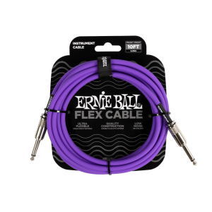 Ernie Ball P06415 Flex Instrument Cable Straight/Straight 10ft - Purple