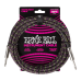 Ernie Ball P06431 Braided Instrument Cable Straight/Straight 18ft - Purple Python