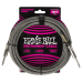 Ernie Ball P06433 Braided Instrument Cable Straight/Straight 18ft - Silver Fox