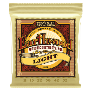 Ernie Ball P02004 Earthwood Light 80/20 Bronze Acoustic Guitar Strings - 11-52 Gauge