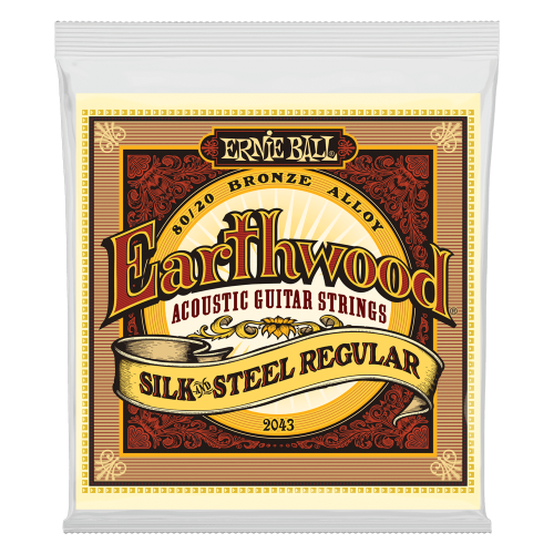 Ernie Ball Earthwood Silk & Steel Regular 80/20 Bronze Acoustic Guitar Strings - 13-56 Gauge