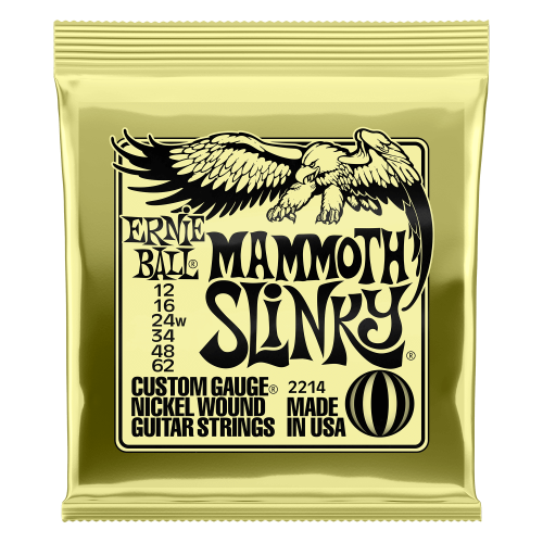 Ernie Ball P02214 - Mammoth Slinky Nickel Wound Electric Guitar Strings - 12-62 (wound G) Gauge