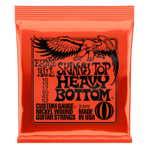 Ernie Ball P02215 - Skinny Top Heavy Bottom Slinky Nickel Wound Electric Guitar Strings - 10-52 Gauge