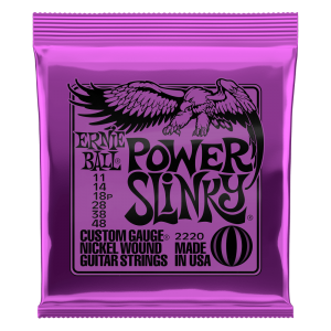 Ernie Ball P02220 Power Slinky Nickel Wound Electric Guitar Strings - 11-48 Gauge