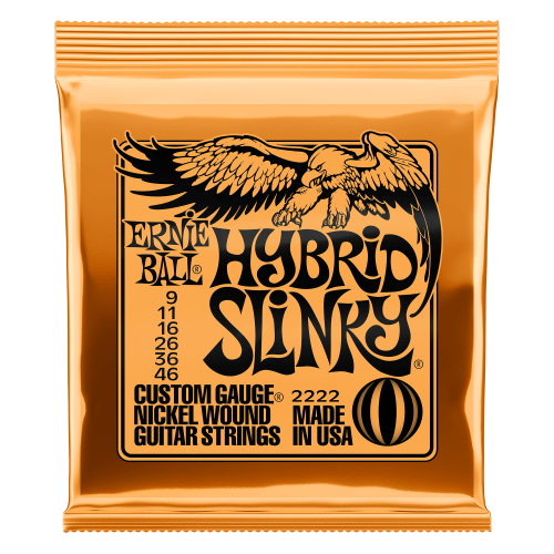 Ernie Ball P02222 Hybrid Slinky Nickel Wound Electric Guitar Strings - 9-46 Gauge