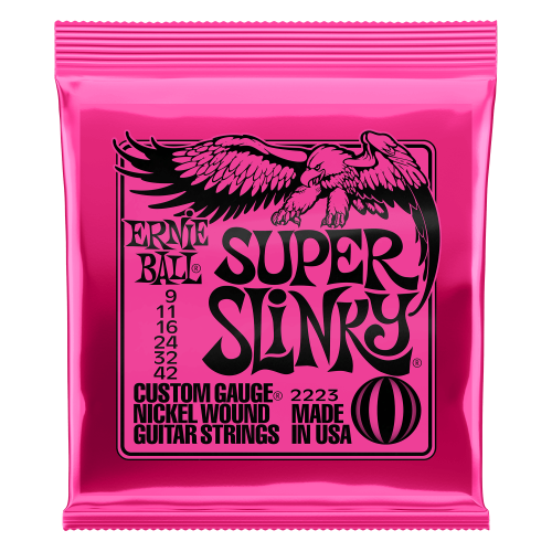 Ernie Ball - P02223 Super Slinky Nickel Wound Electric Guitar Strings - 9-42 Gauge