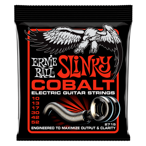 Ernie Ball P02715 - Skinny Top Heavy Bottom Slinky Cobalt Electric Guitar Strings - 10-52 Gauge