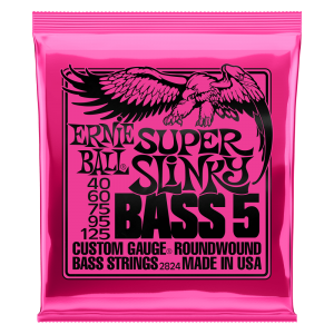 Ernie Ball Super Slinky 5-String Nickel Wound Electric Bass Strings - 40-125 Gauge