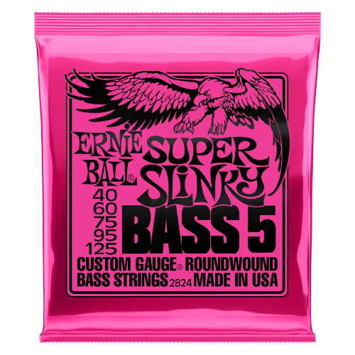 Ernie Ball Super Slinky 5-String Nickel Wound Electric Bass Strings - 40-125 Gauge