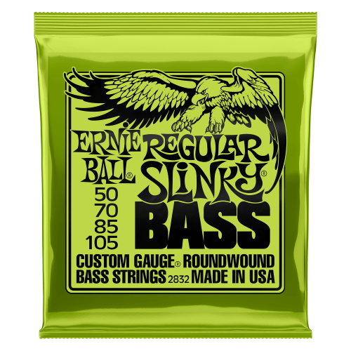 Ernie Ball Regular Slinky Nickel Wound Electric Bass Strings - 50-105 Gauge - P02832