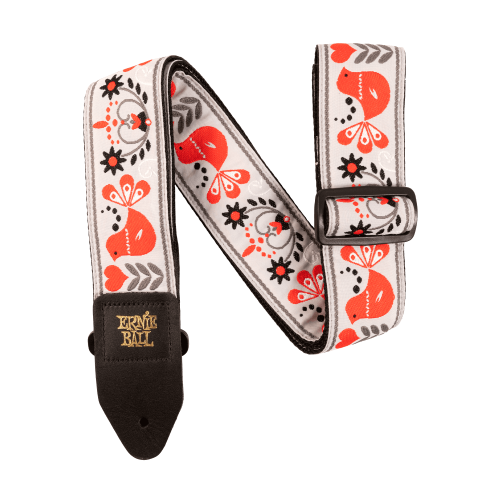 Ernie Ball Red Bird Winter Jacquard Strap - P04689