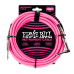 Ernie Ball P06078 10' Braided Straight / Angle Instrument Cable - Neon Pink