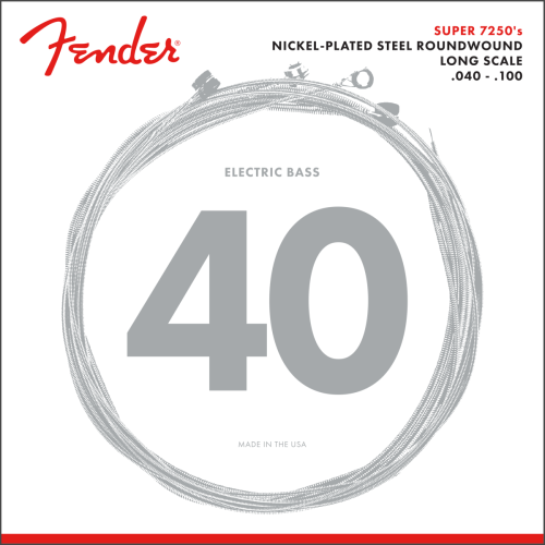 Fender 0737250403 7250 Nickel Plated Steel Bass Strings