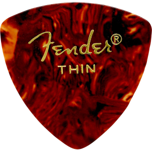 Fender 1980346700 Classic Celluloid Picks, 346 Shape, Shell, Thin (12)