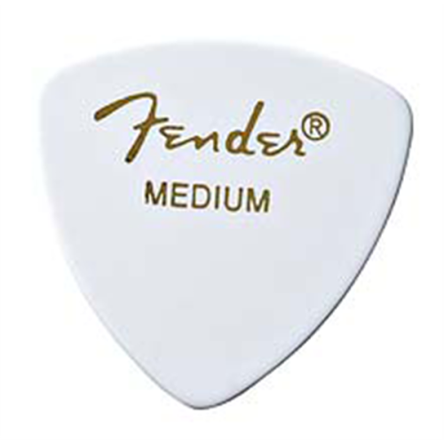 Fender 1980346880 Classic Celluloid Picks, 346 Shape, White, Medium (12)