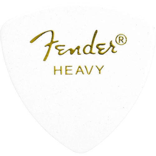 Fender 1980346980 Classic Celluloid Picks, 346 Shape, White, Heavy (12)