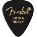 Fender 1980351206 Classic Celluloid Picks, 351 Shape, Extra Heavy, 12 Count - Black