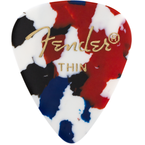 Fender 1980351750 Classic Celluloid Picks, 351 Shape, Thin, 12 Count - Confetti