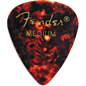 Fender 1980351800 Classic Celluloid Picks, 351 Shape, Medium, 12 Count - Tortoise Shell