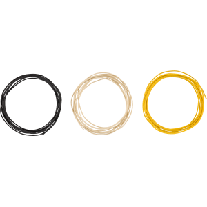 Fender 0990846010 Pure Vintage Cloth Wire 10", 22 AWG - Black, White, Yellow