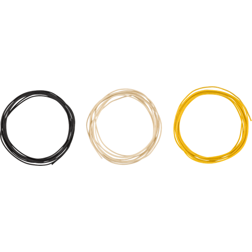 Fender 0990846010 Pure Vintage Cloth Wire 10", 22 AWG - Black, White, Yellow