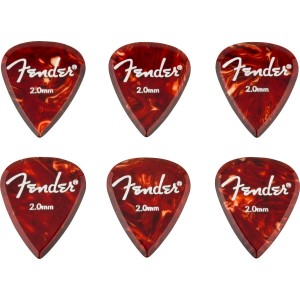 Fender 1986351003 2.0mm Aero Acrylic Picks, 6-count - Tortoiseshell