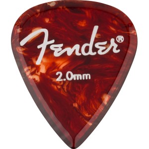Fender 1986351003 2.0mm Aero Acrylic Picks, 6-count - Tortoiseshell