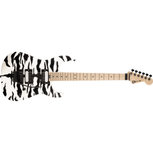 Charvel 2969001576 Satchel Signature Pro-Mod DK22 HH FR M, Maple Fingerboard - Satin White Bengal