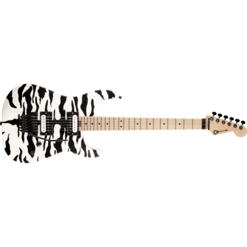 Charvel 2969001576 Satchel Signature Pro-Mod DK22 HH FR M, Maple Fingerboard - Satin White Bengal