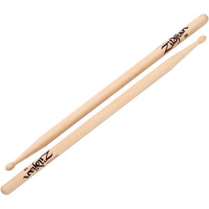 Zildjian 2BWN Hickory Drumsticks with Oval Wood Tips
