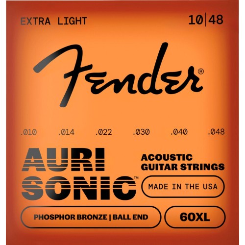Fender 0730060402 AuriSonic 60XL Acoustic Guitar Strings, Phosphor Bronze, Gauges .010-.048