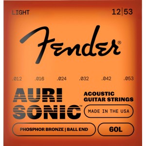 Fender 0730060403 AuriSonic™ 60L Acoustic Guitar Strings, Phosphor Bronze, Gauges .012-.053