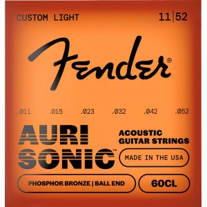 Fender 0730060405 AuriSonic 60CL Acoustic Guitar Strings, Phosphor Bronze, Gauges .011-.052