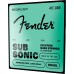 Fender 0739050403 SubSonic 9050L Bass Strings, Flatwound Stainless Steel, Long Scale, Gauges .045-.100, (4)