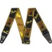 Fender 0990686006 WeighLess Monogram Strap, 2" - Black/Yellow/Brown